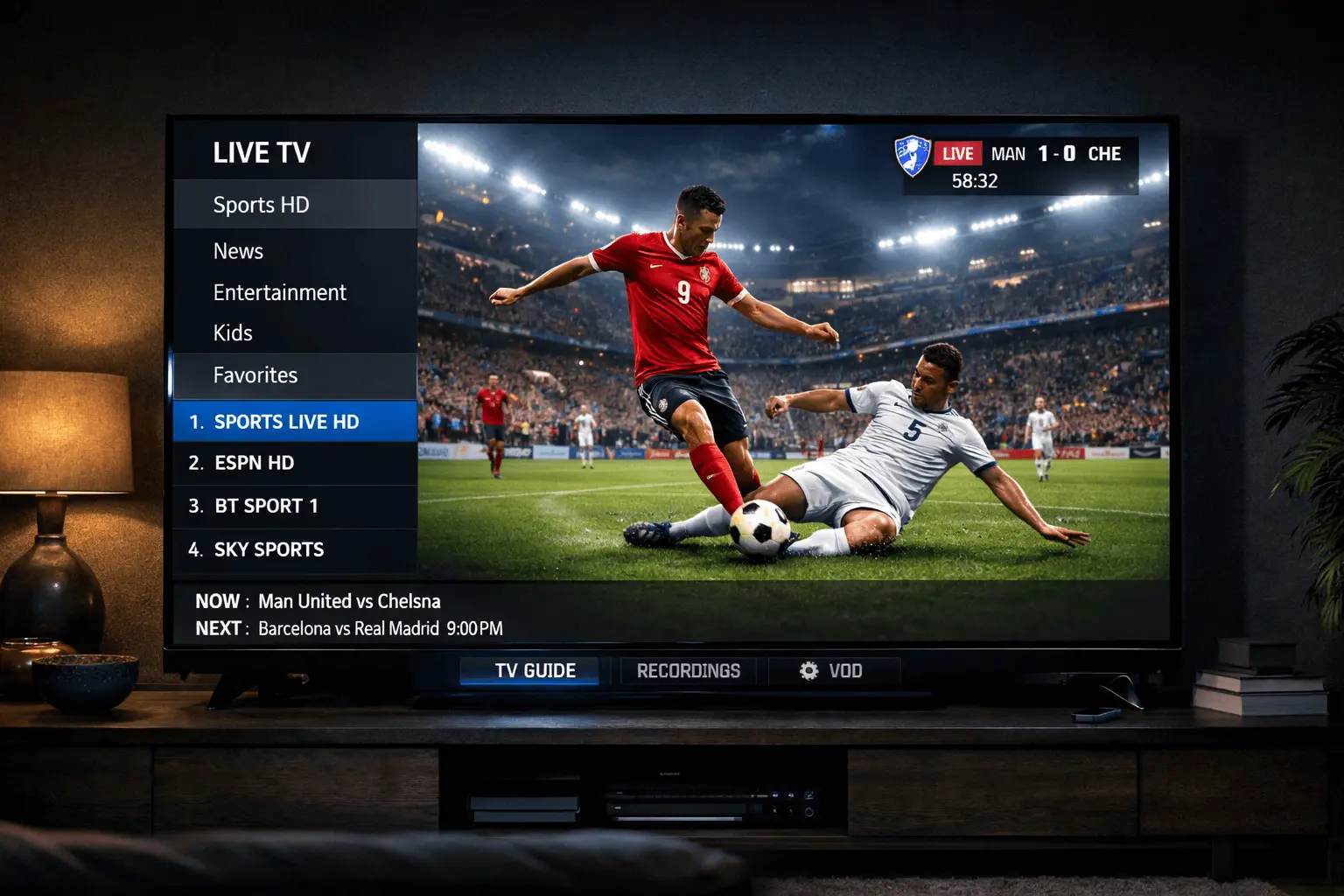 Live sport kijken via IPTV Nederland – voetbal, F1 en meer