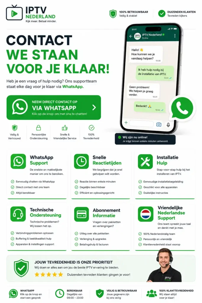 Contact opnemen voor vragen, support of samenwerking